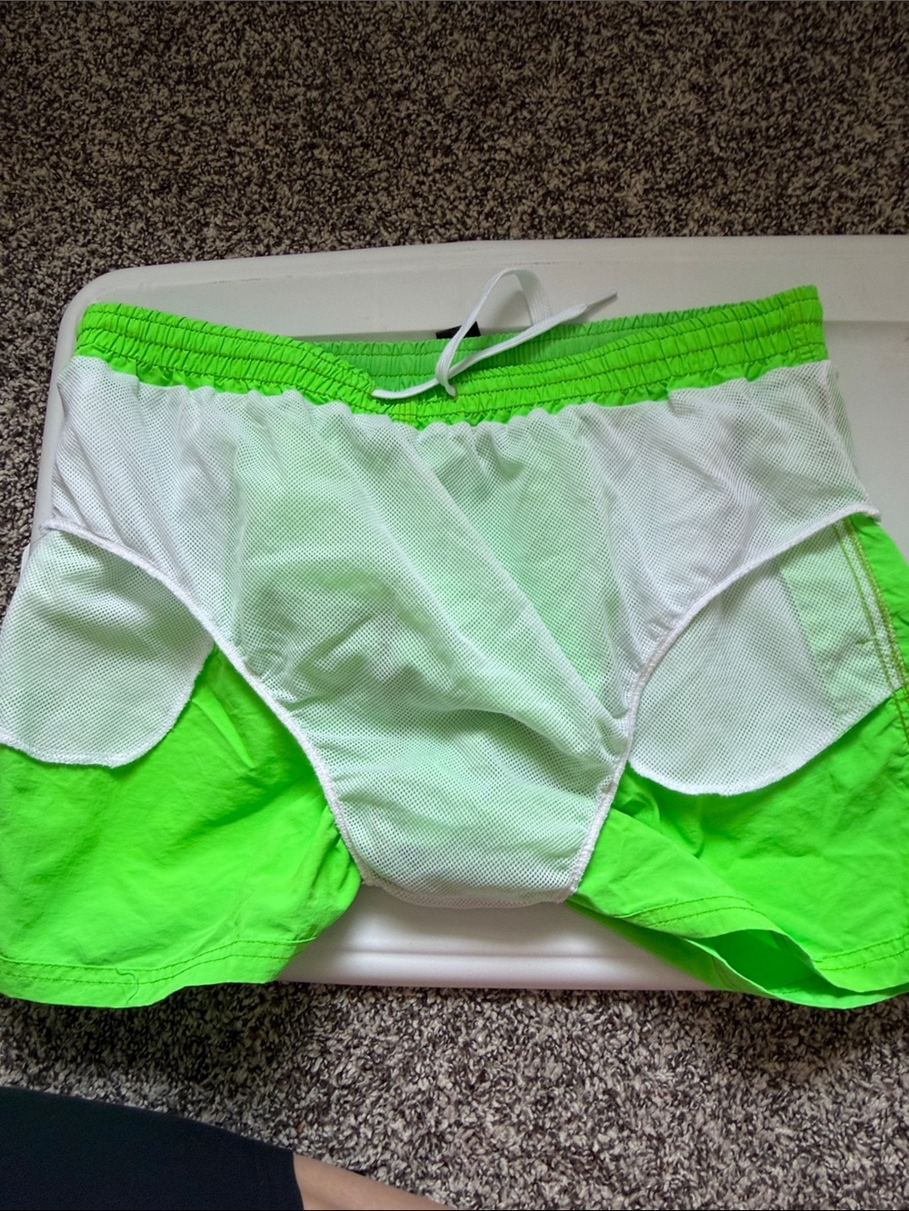 Maui and Sons Neon Green Athletic Shorts - Picture 6 of 6